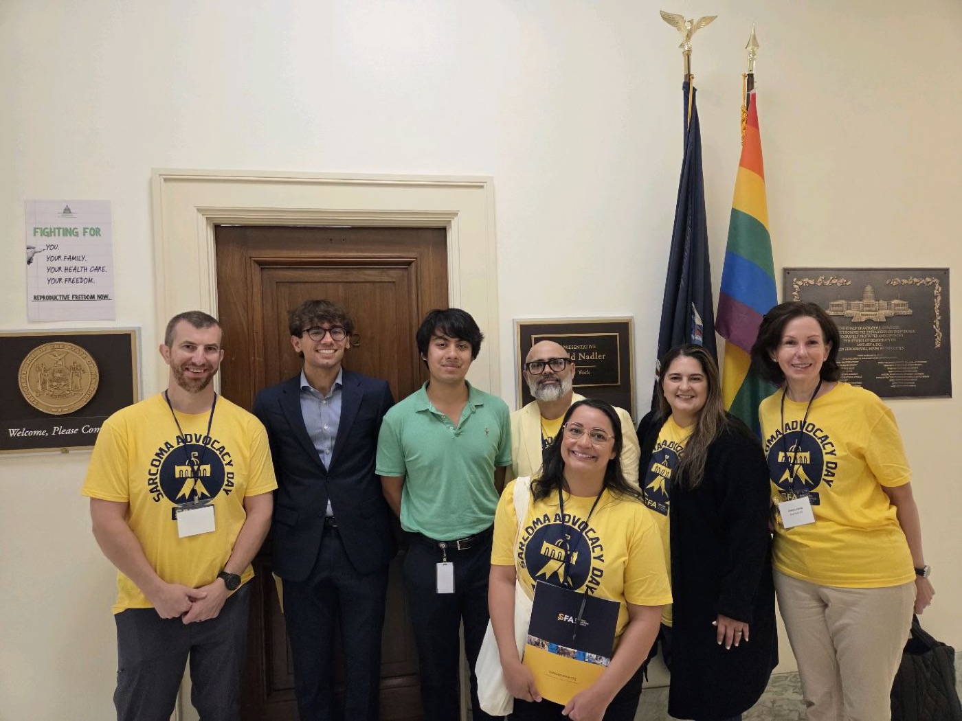 Sarcoma advocates during meetings in Washington.